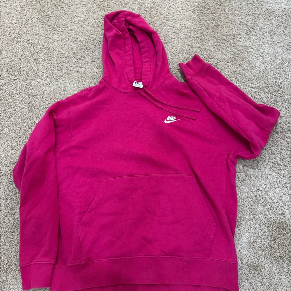 Nike Women's Magenta Hooded Pullover Sweatshirt